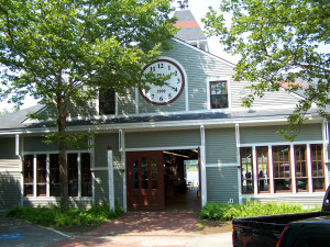 Outside the Saltonstall Boathouse